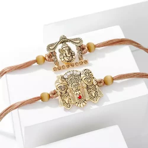 SIProducts Lord Ganesha And Lord Jagannath Rakhi,300g-Main image