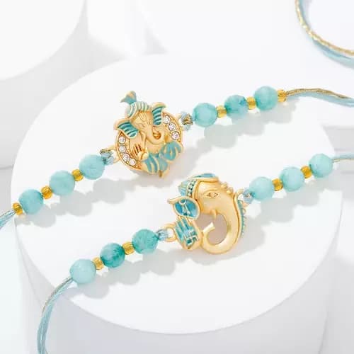 SIProducts Meenakari Ganesh Rakhi,250g-Main image