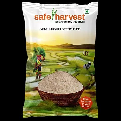 Safe Harvest Sona Masuri Steam Rice, 1Kg-Main image