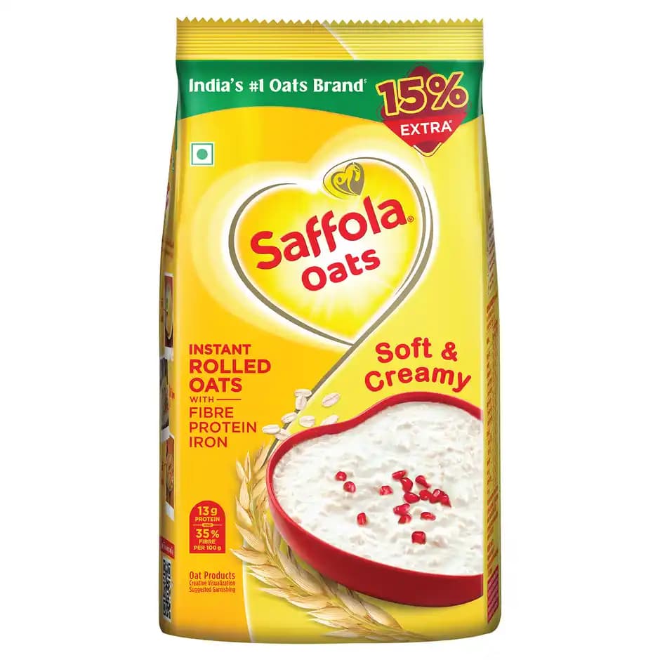 Saffola Instant Soft & Creamy Oats,460g-Main image