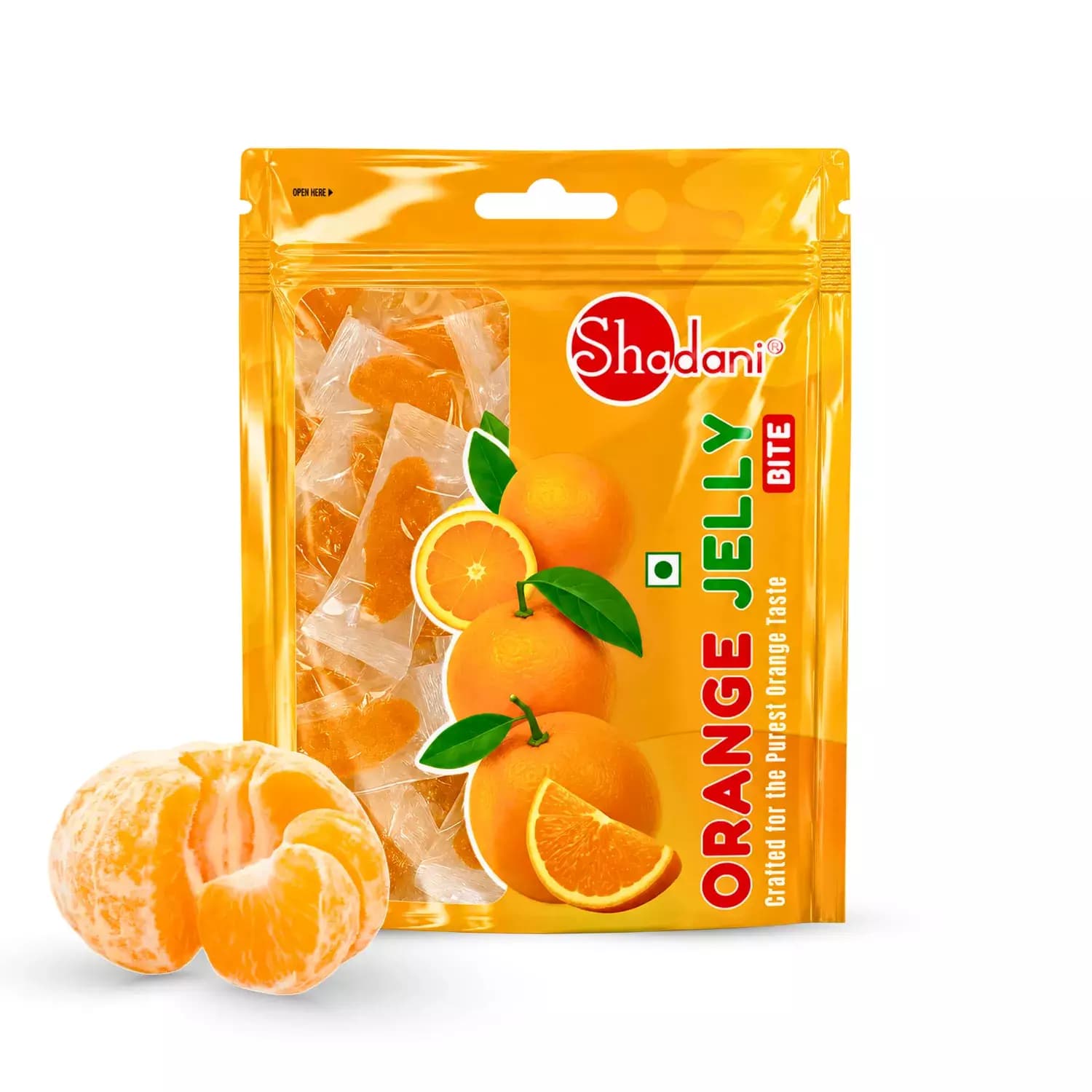 Shadani Orange Jelly Zipper-Main image