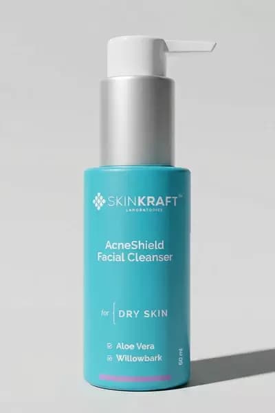 Skinkraft AcneShield Facial Cleanser For Dry Skin & Acne, 60 ml-Main Image