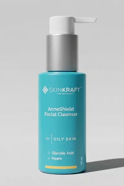 Skinkraft AcneShield Facial Cleanser For Oily Skin & Acne, 60 ml-Main Image