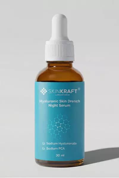 Skinkraft Hyaluronic Skin Drench Night Serum For All Skin Types, 30 ml-Main Image