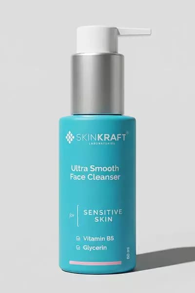 Skinkraft Ultra Smooth Cleanser For Sensitive Skin, 60 ml-Main Image