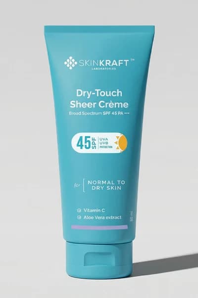 Skinkraft Dry-Touch Sheer Creme SPF 45 PA+++ Sunscreen — 50 ml