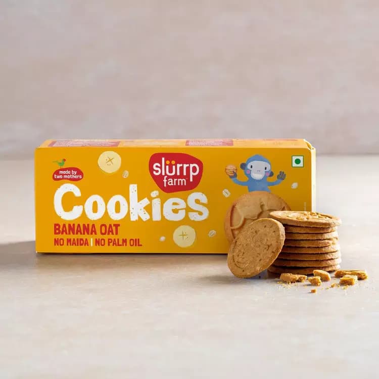 Slurrp Farm Banana Oat Cookies,80g-Main image