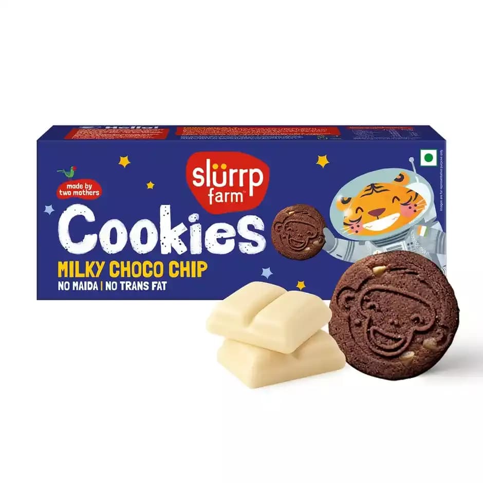 Slurrp Farm No Maida Milky Choco Chip Cookies,80g-Main image