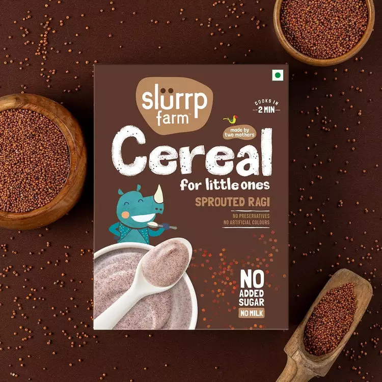 Slurrp Farm Sprouted Ragi Powder for Little Ones,250g-Main image