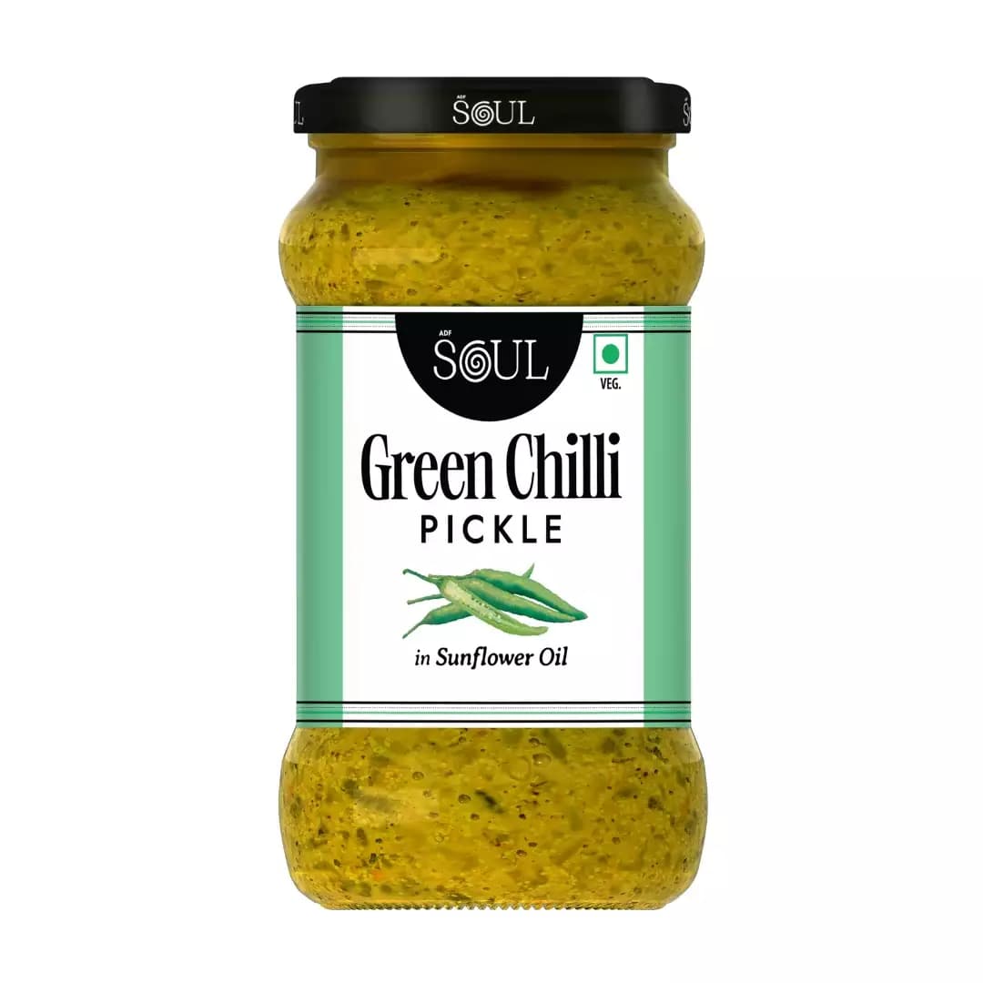 Soul Green Chilli Pickle In Sunflower Oil-Main Image