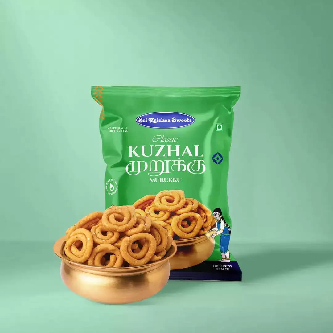 Sri Krishan Sweets Classic Kuzhal Murukku, 250g-Main image