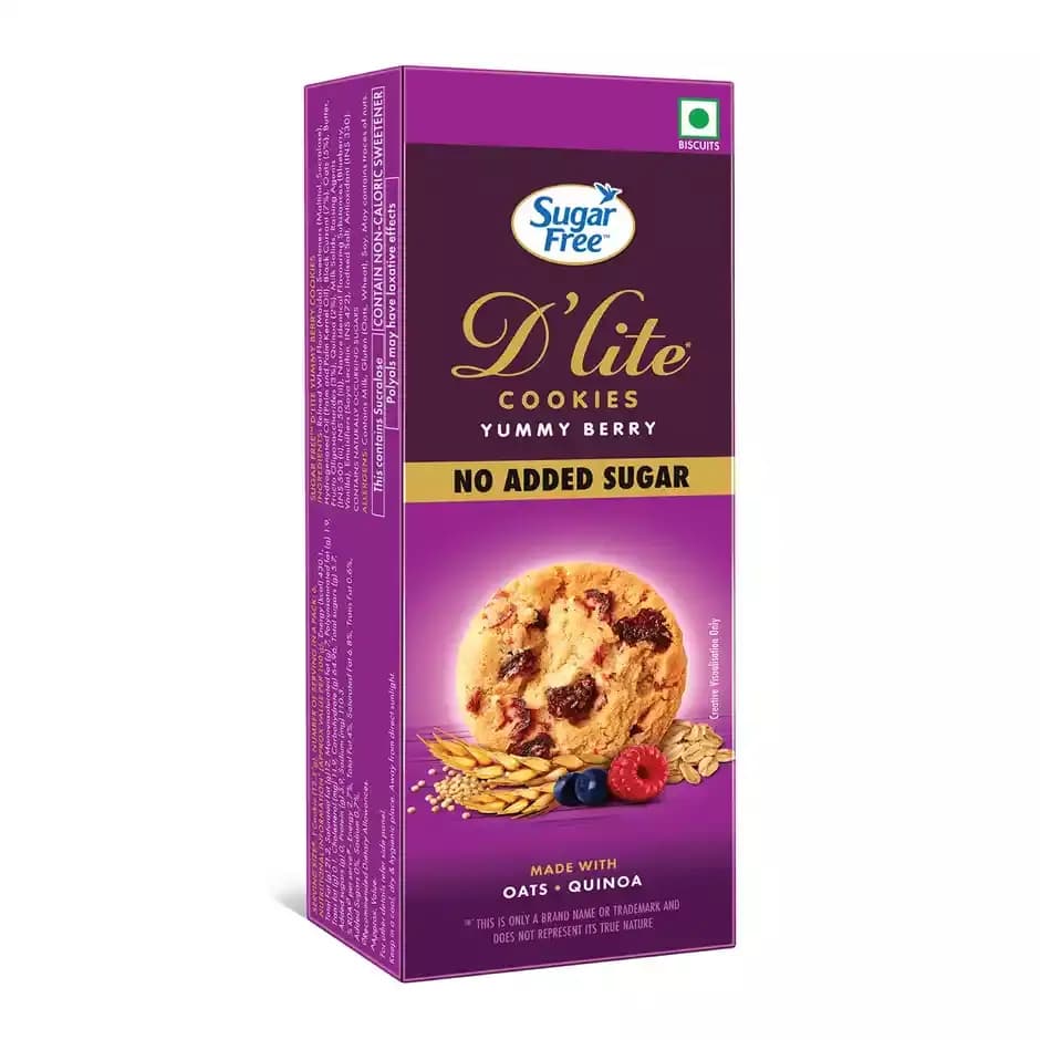 Sugar Free D'Lite Yummy Berry Cookies,75g-Main image
