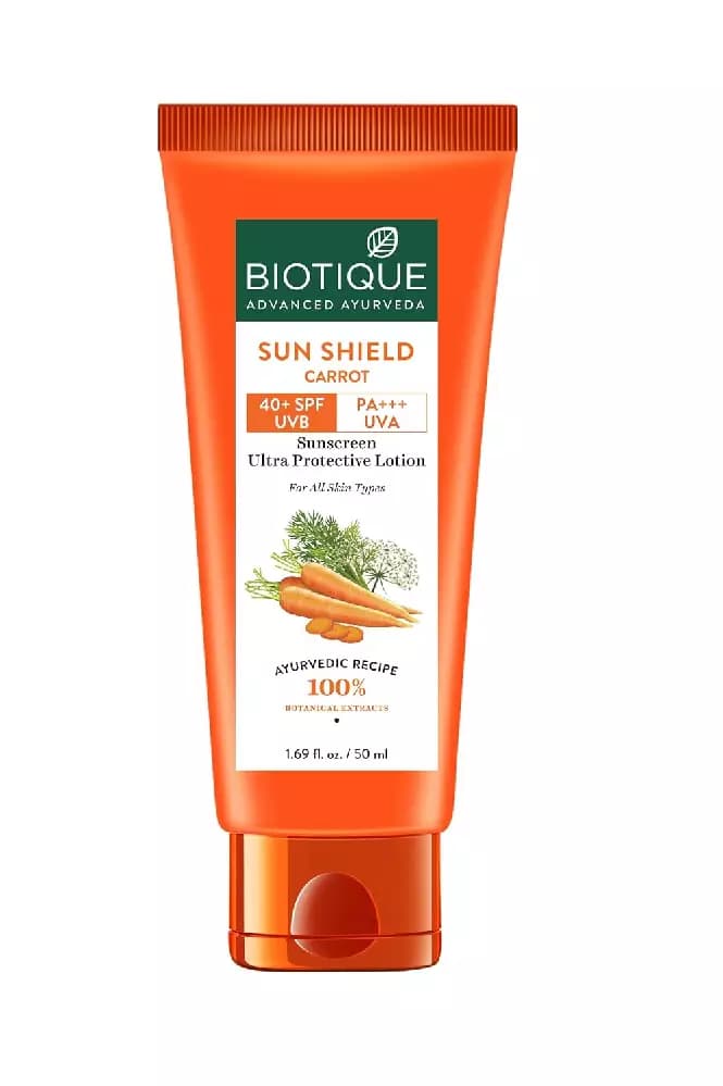 Sun shield carrot 40+spf sunscreen lotion, 50 ml-Main Image