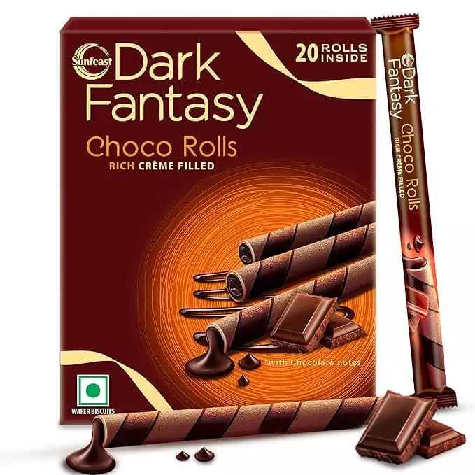 Sunfeast Dark Fantasy Rich Creme Filled Choco Wafer Roll,180g-Main image