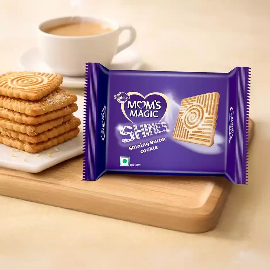 Sunfeast Shines Glazed Butter Cookies by Mom's Magic,128g-Main image