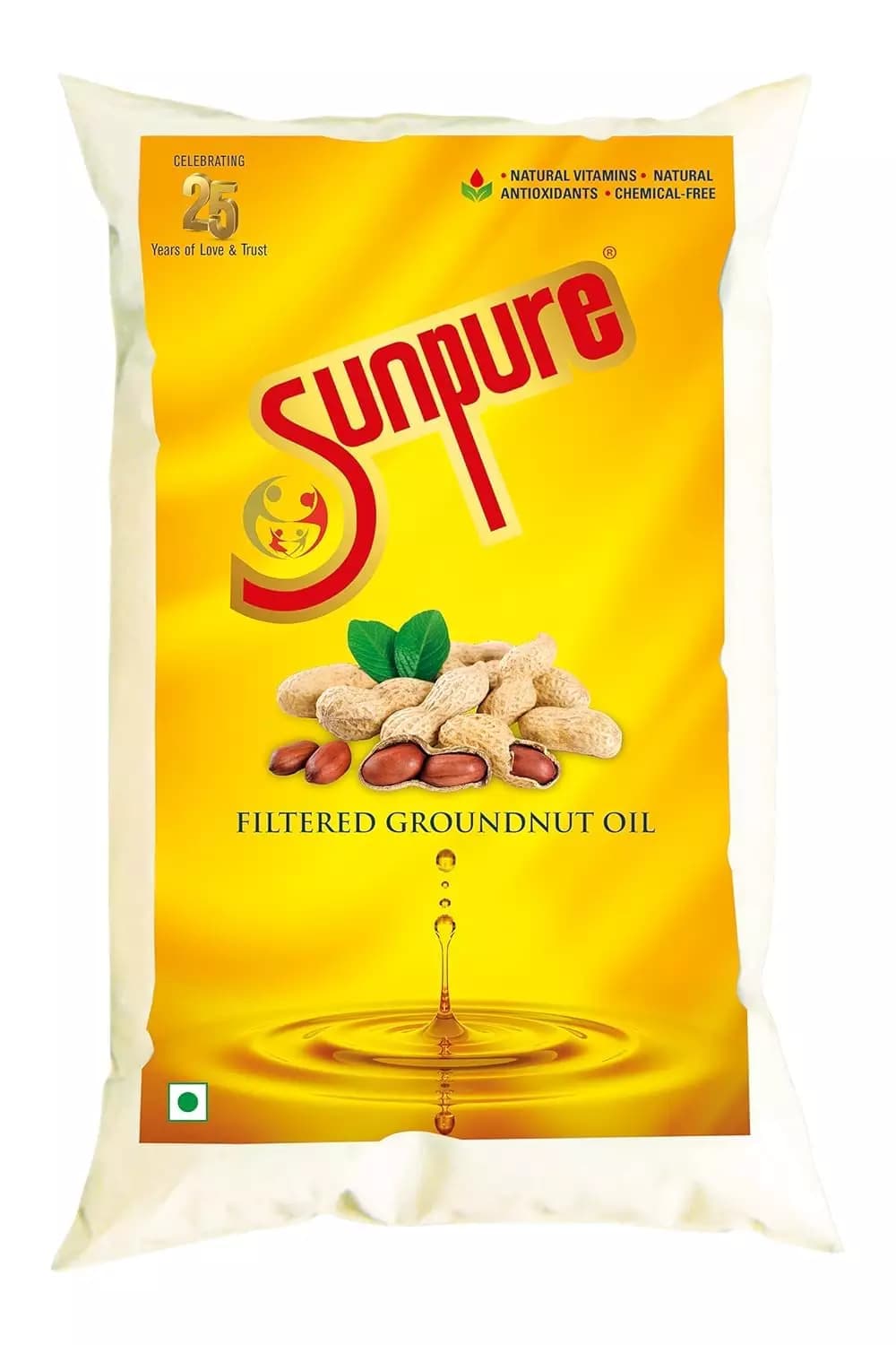 Sunpure Filtered Groundnut Oil, 1L-Main image