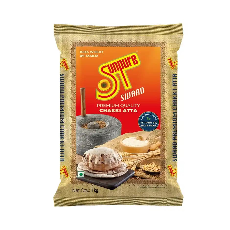 Sunpure Swaad Chakki Atta,1Kg-Main image