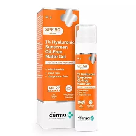 The Derma Co Hyaluronic Sunscreen Oil-Free Matte Gel,50g-Main image