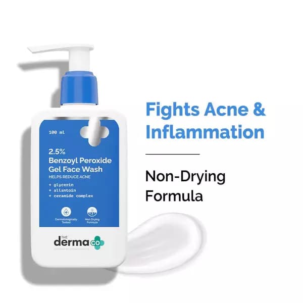 The Derma Co Benzoyl Peroxide Gel Face Wash,100ml-Main image