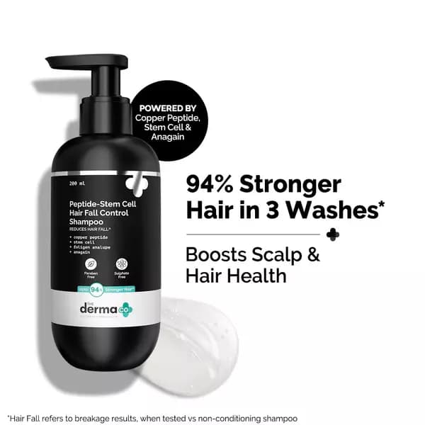 The Derma Co Peptide-Stem Cell Hair Fall Control Shampoo,200ml-Main image