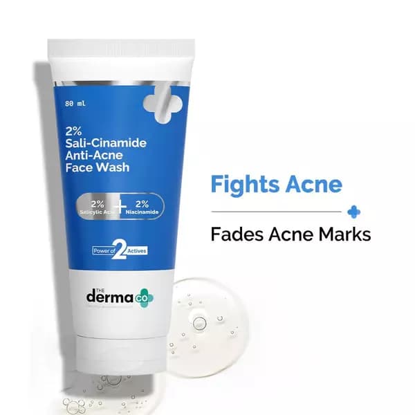 The Derma Co Sali-Cinamide Anti-Acne Face Wash,80ml-Main image