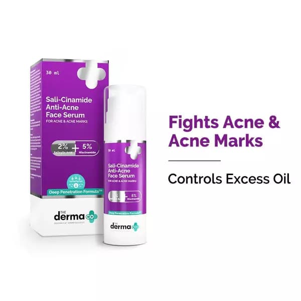 The Derma Co Sali-Cinamide Anti-Acne Serum,30ml-Main image