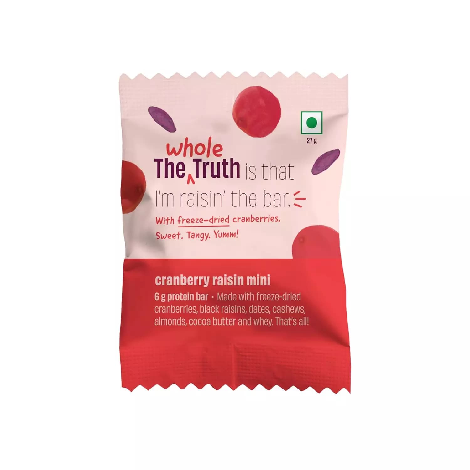 The Whole Truth Cranberry Raisin Mini Protein Bars-Main image