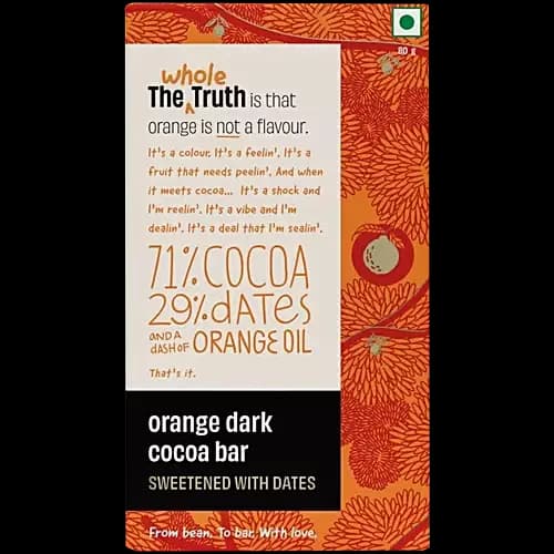The Whole Truth Orange 71 Cocoa Bar,80g-Main image