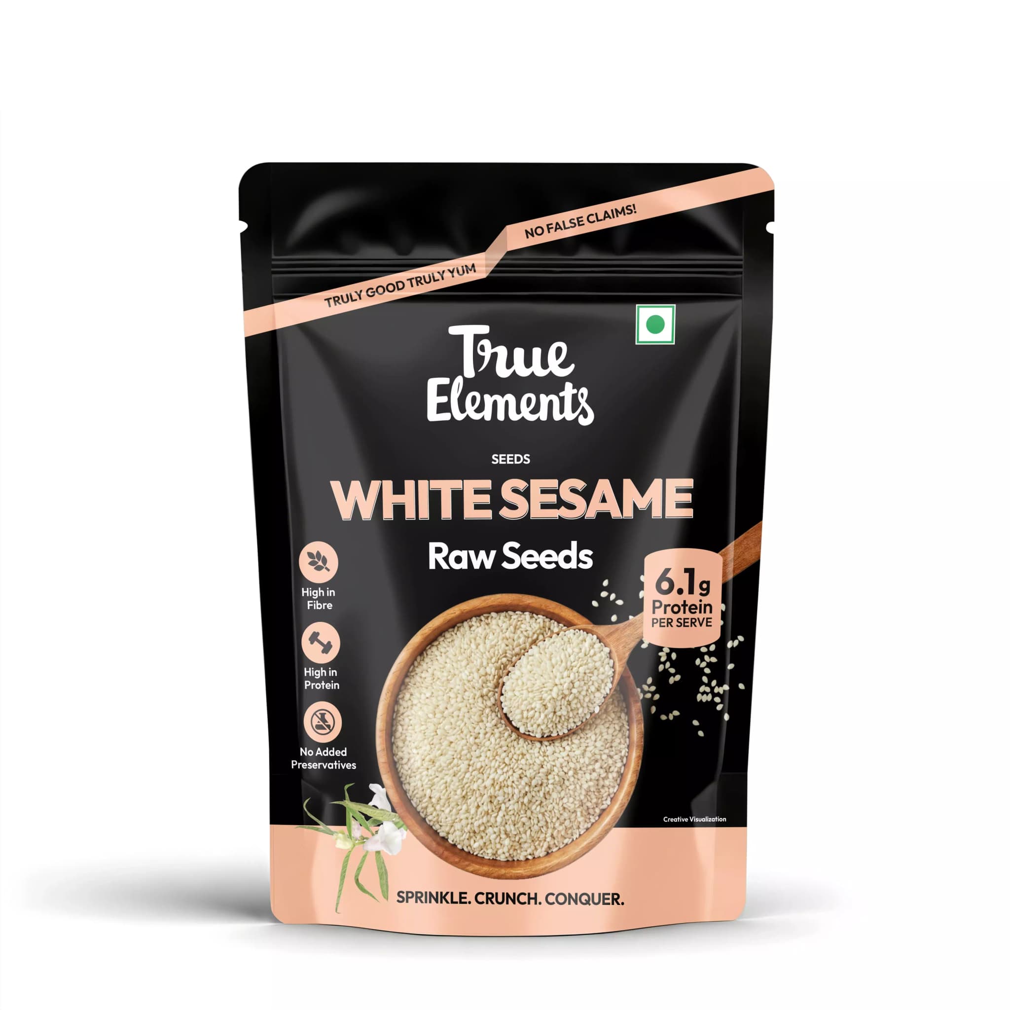 True Elements Raw White Sesame Seeds-Main image