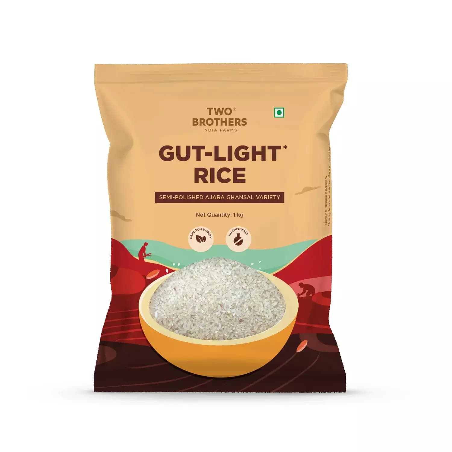 Two Brothers Ajara Ghansal Rice, 1 Kg-Main Image