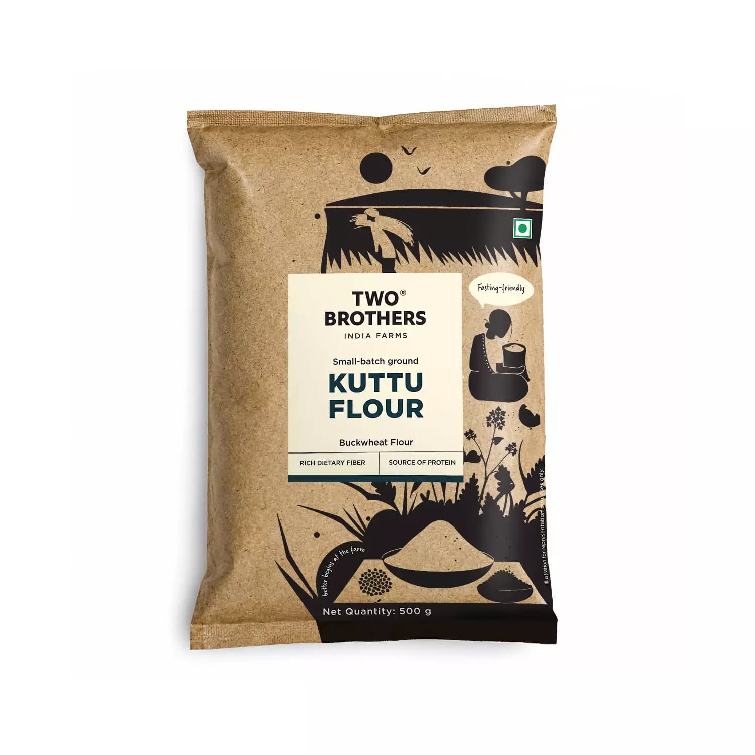 Two Brothers Kuttu Atta, 500 g-Main Image