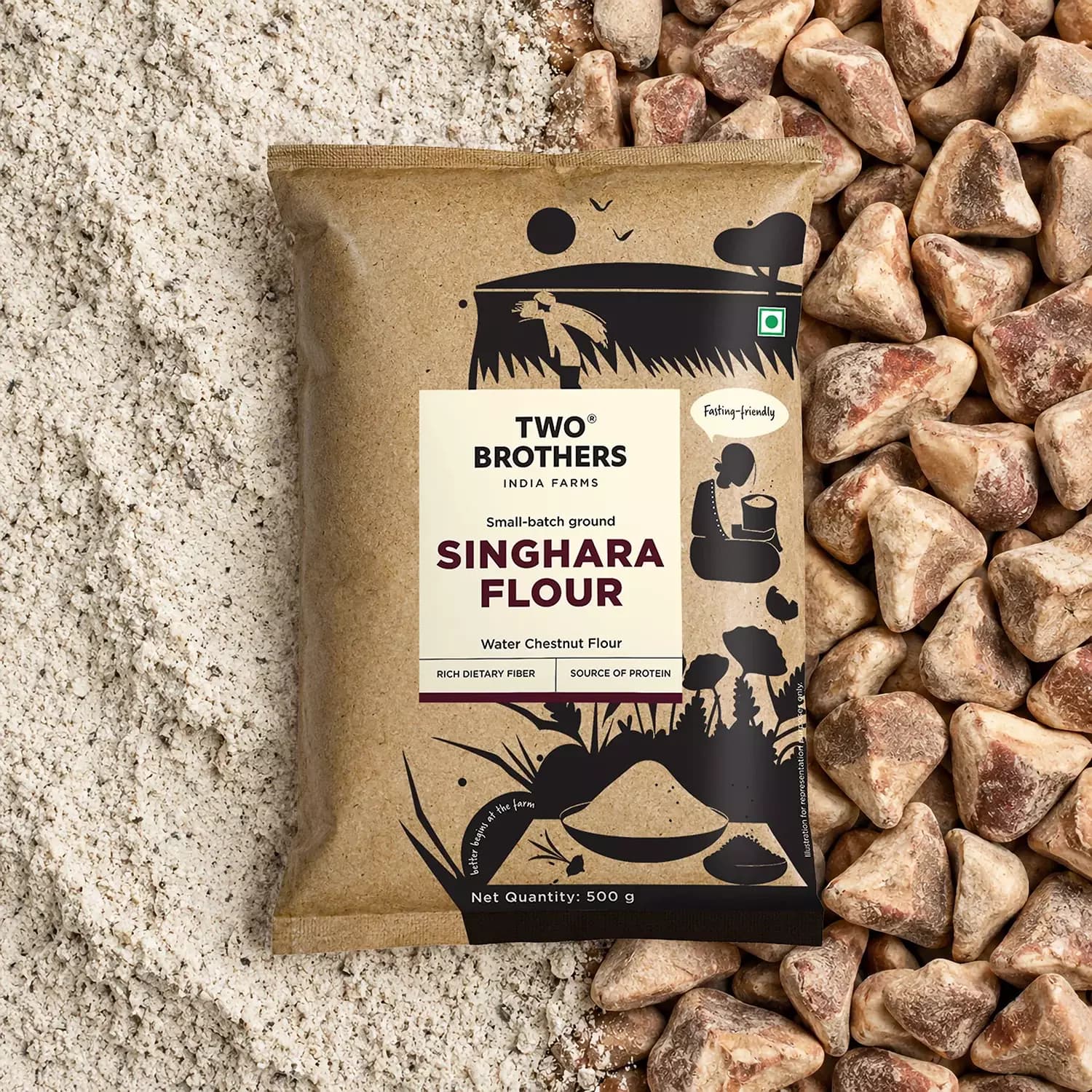 Two Brothers Singhara Atta, 500 g-Main Image