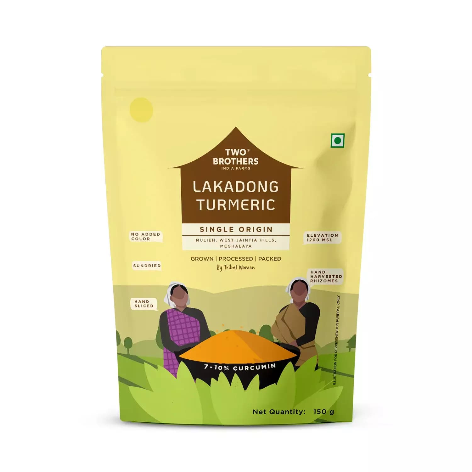 Two Brothers Single Origin Lakadong Turmeric Powder-Main Image