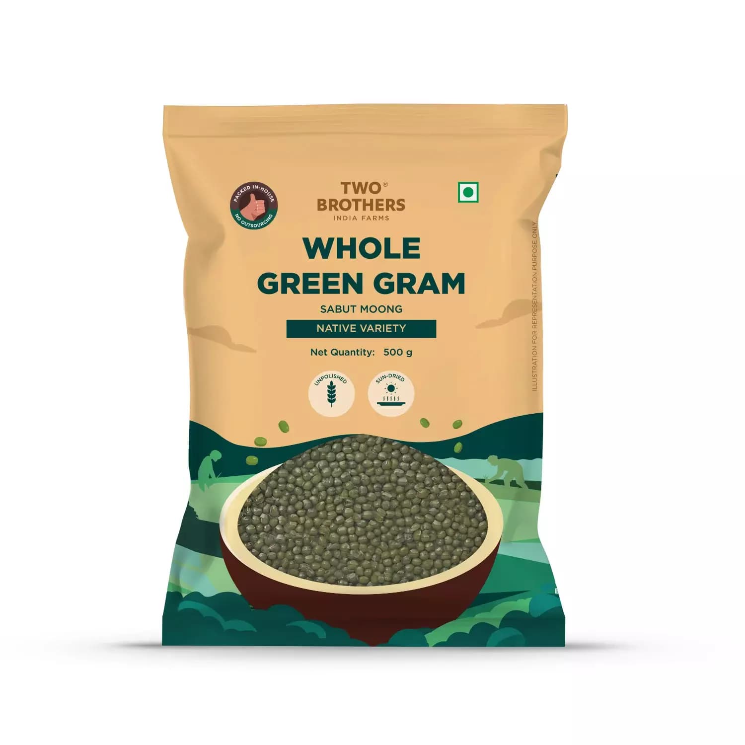 Two Brothers Whole Green Gram-Main Image