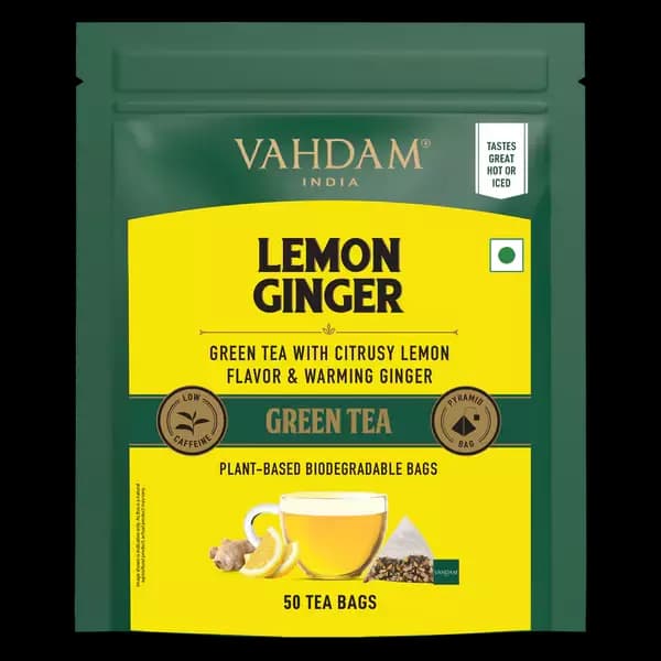 Vahdam Lemon Ginger Green Tea
