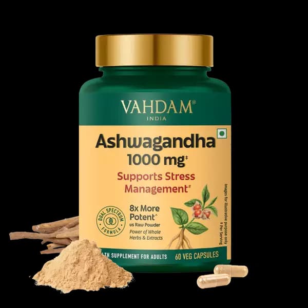 Vahdam Ashwagandha Capsules,60Capsules-Main image