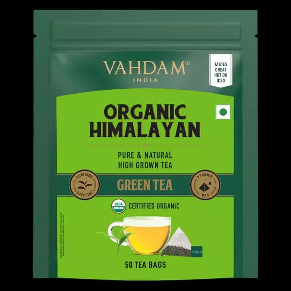 Vahdam Organic Himalayan Green Tea,100g-Main image