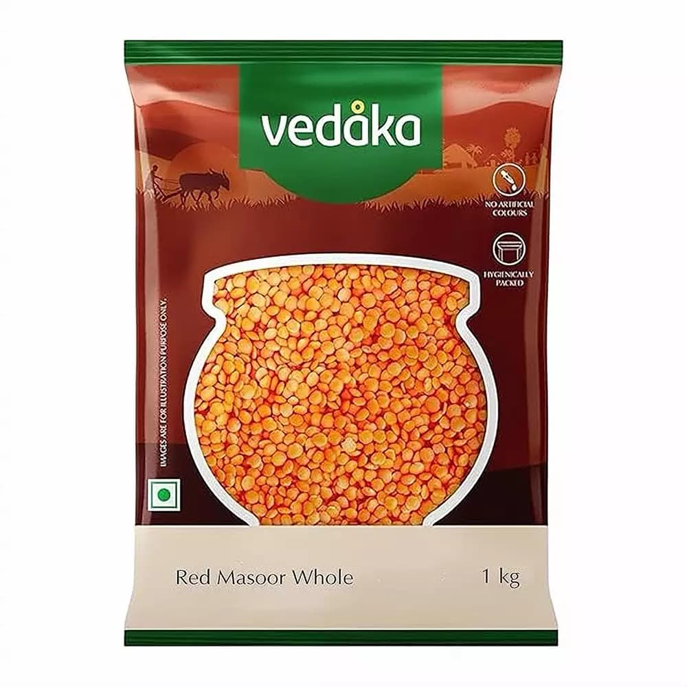 Vedaka Red Masoor Whole,1kg-Main image