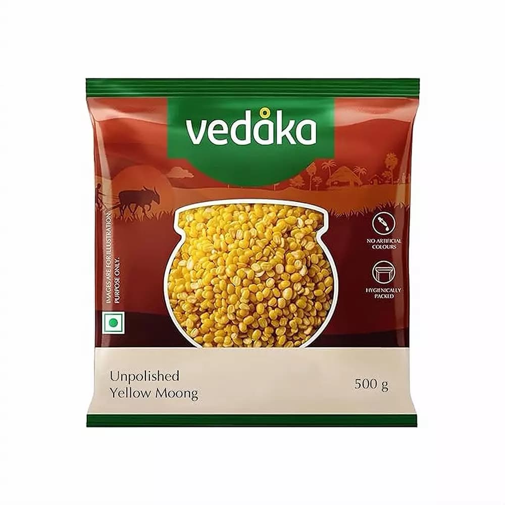 Vedaka Unpolished Yellow Moong,500g-Main image