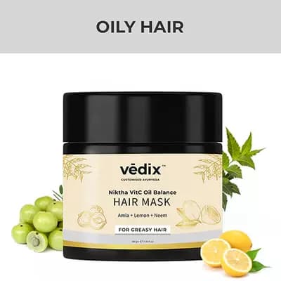 Vedix Niktha VitC Oil Balance Hair Mask For Greasy Hair,200g-Main image