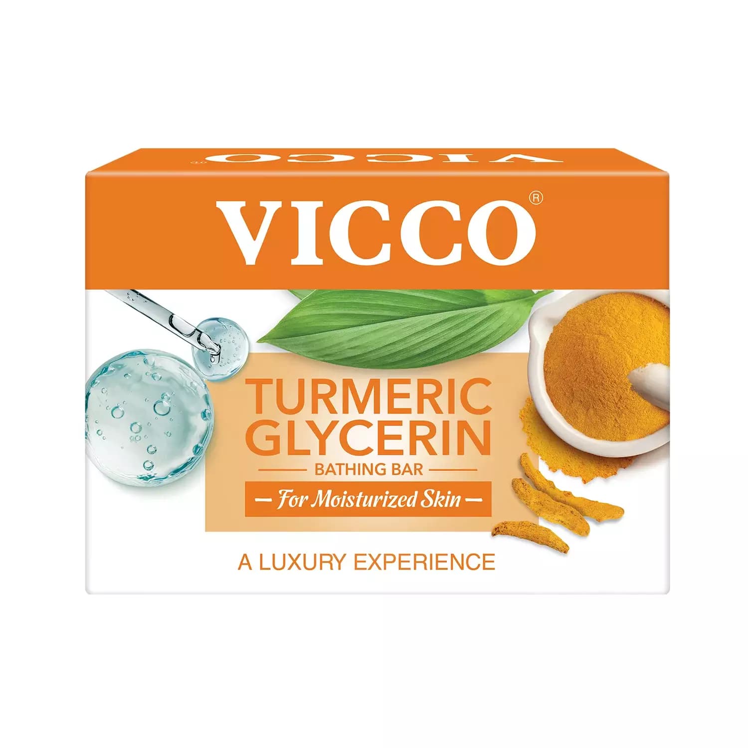 Vicco Turmeric Glycerin Bathing Bar-Main image