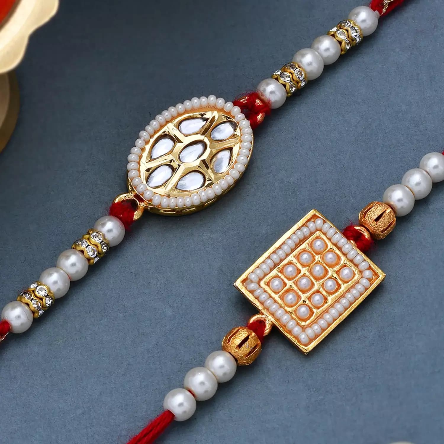 Voylla Meenakari Kundan Embellished Rakhi,40g-Main image