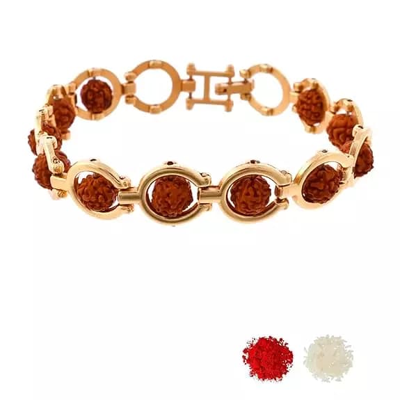 Voylla Rudraksha Beads Bracelet Style Rakhi,16g-Main image
