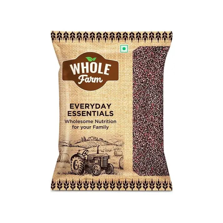 Whole Farm Premium Black Big Mustard Seeds — 200 g