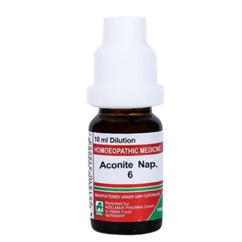 Adel Homeopathy Aconite Nap Dilution 6 CH Bottle