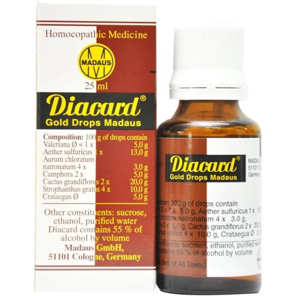 Adel Homeopathy Diacard Gold Madaus Drop 25 ml Main Image