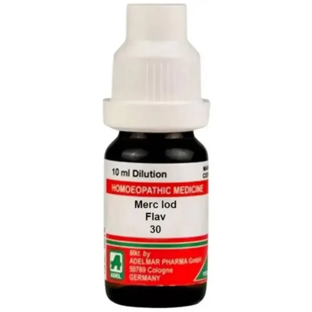 Adel Homeopathy Merc Iod Flav Dilution 30 CH Bottle