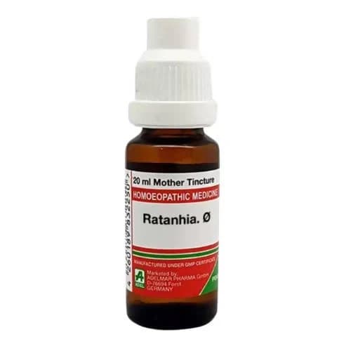 Adel Homeopathy Ratanhia Mother Tincture Q 20 ml Bottle