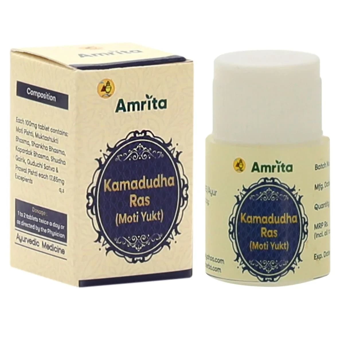 Amrita Kamdudha Ras Moti Tablets Main Image