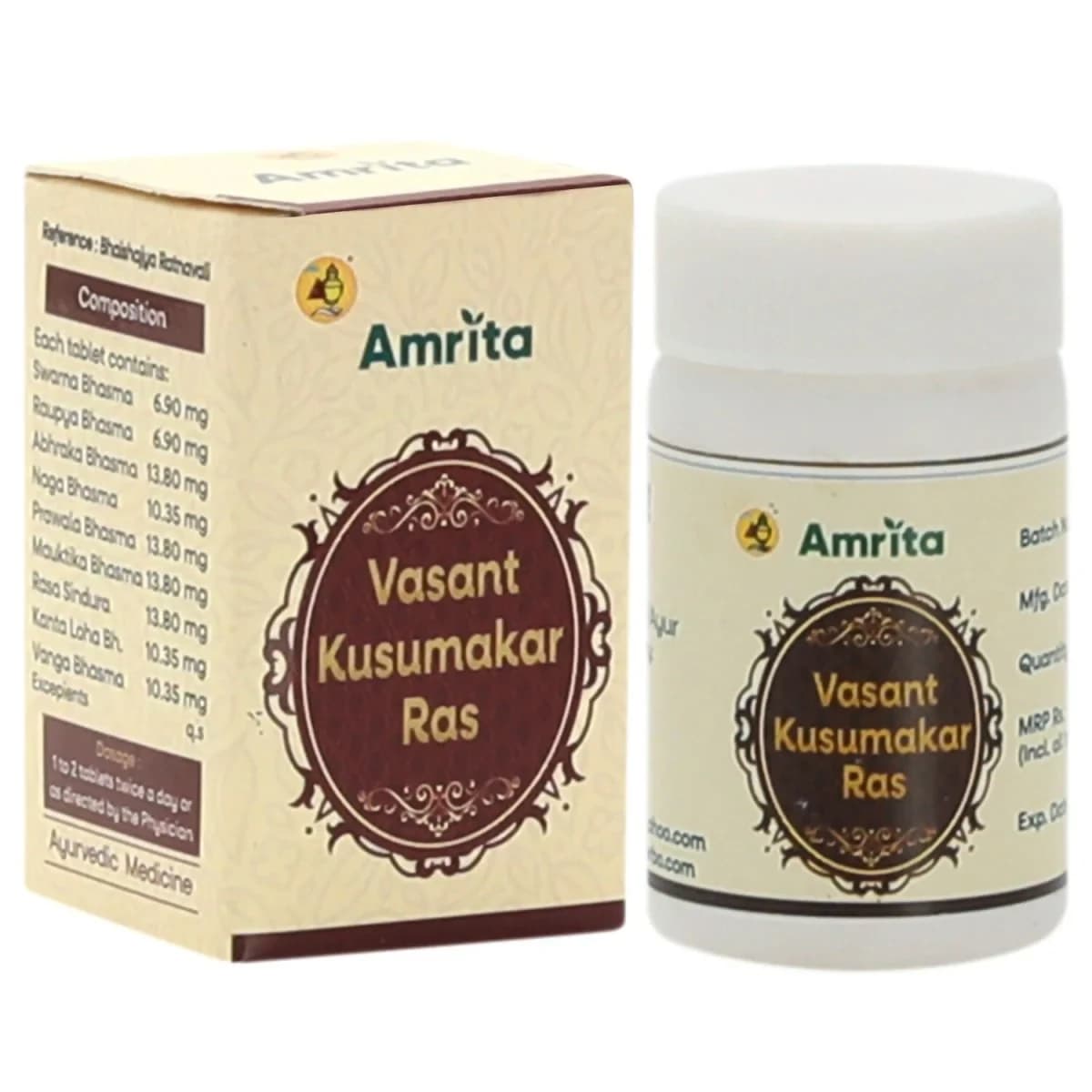 Amrita Vasant Kusumakar Ras Gold Tablets Main Image